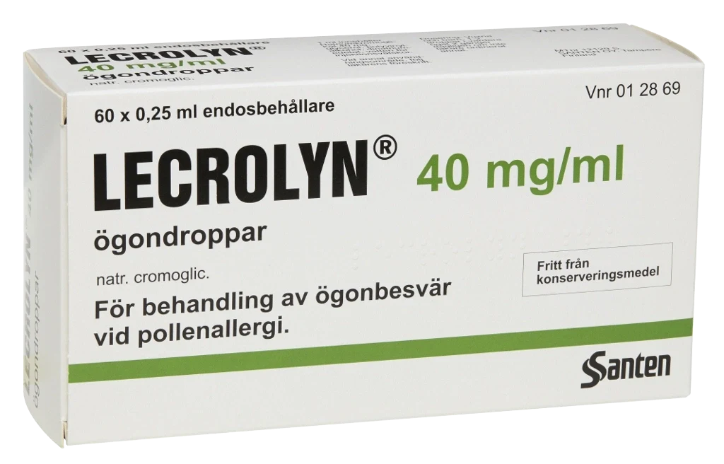 Lecrolyn ögondroppar i endosbehållare 40 mg/ml 60 st Lecrolyn