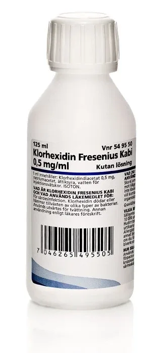Klorhexidin Fresenius Kabi kutan lösning för sårdesinfektion 0,5 mg/ml 125 ml Fresenius