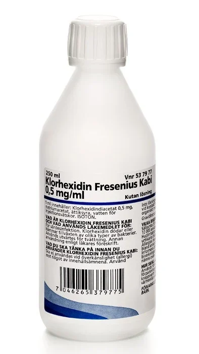 Klorhexidin Fresenius Kabi kutan lösning för sårdesinfektion 0,5 mg/ml 250 ml Fresenius