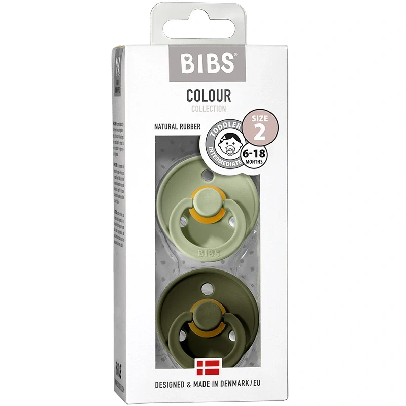 BIBS Napp Sage / Hunter Green 6-18 månader 2-pack Bibs