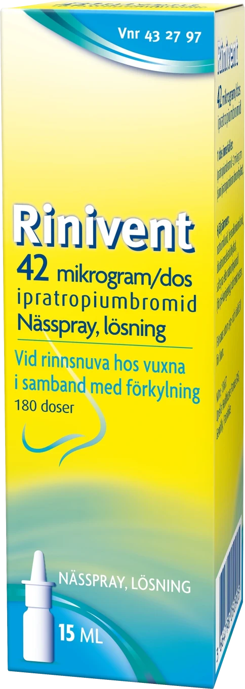 Rinivent Nässpray 42 mikrogram/dos 15 ml Rinivent