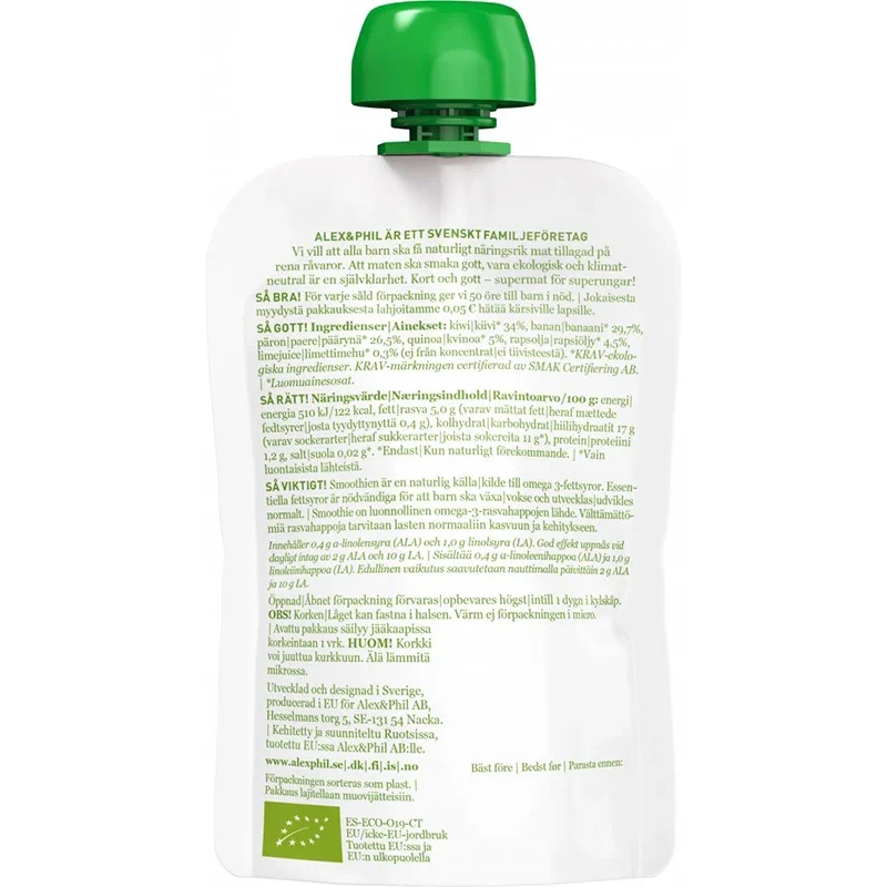 Alex & Phil Vår Kiwi- & Quinoasmoothie 100 g Alex & Phil