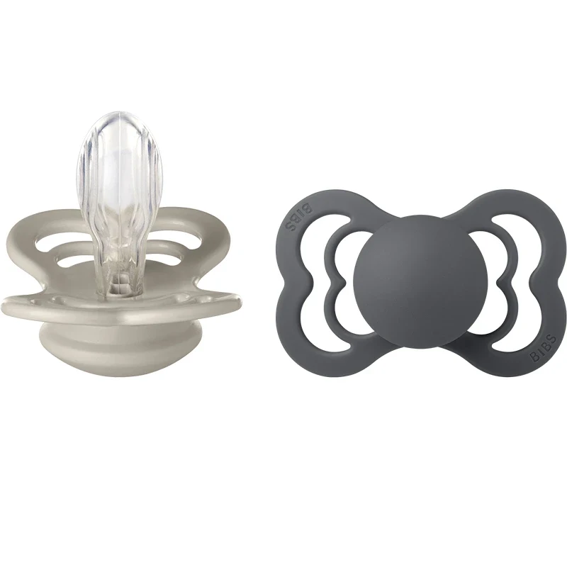 BIBS Supreme Silicone Sand/Iron 2-pack Size 2 Bibs