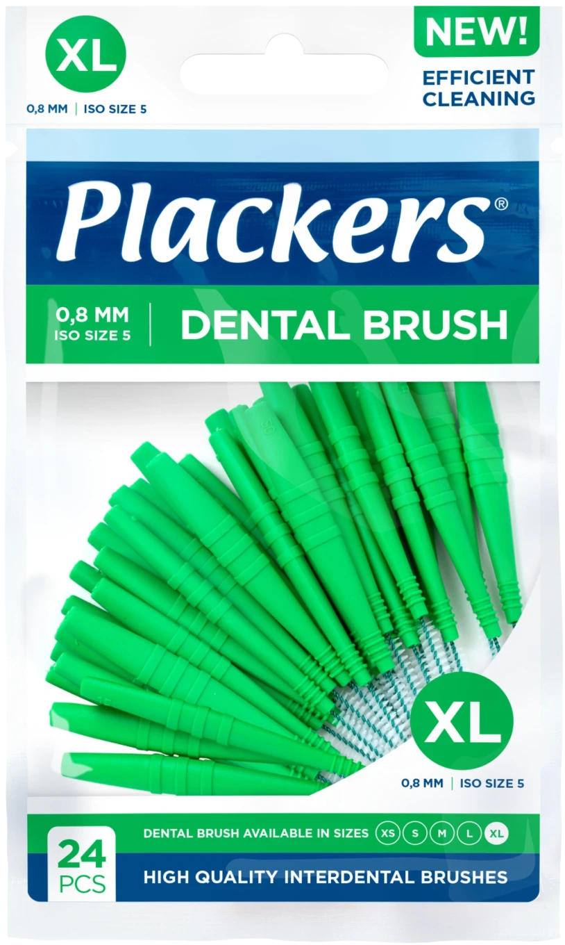 Plackers Dental Brush XL 0,8 mm 24 st Plackers