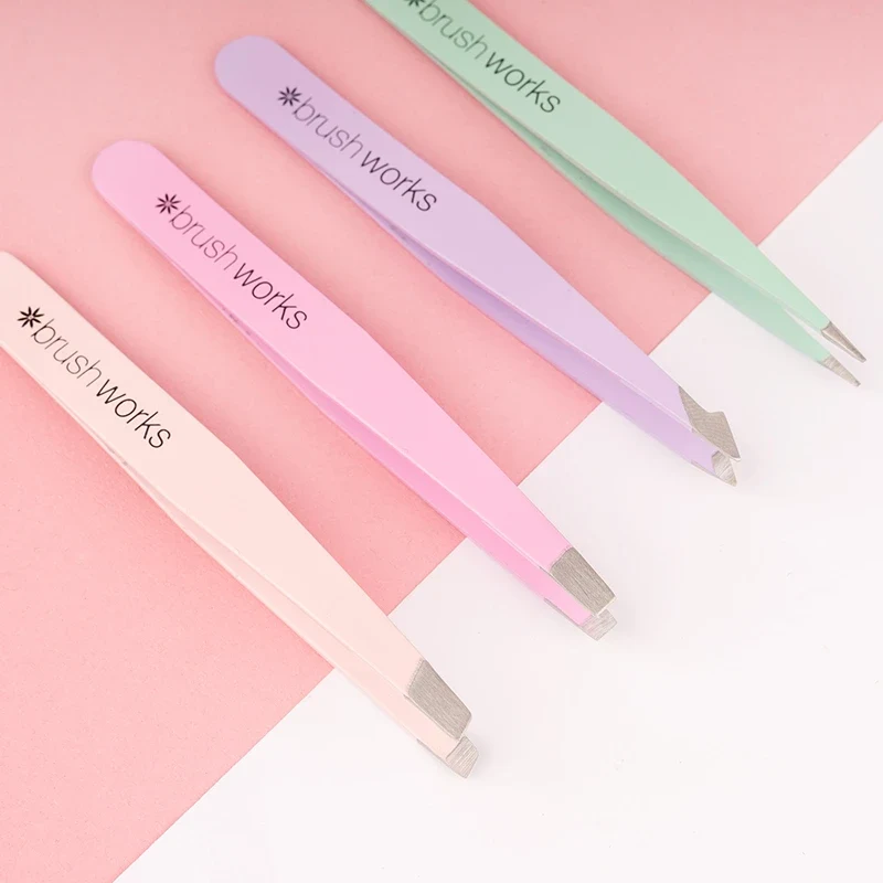 Brushworks HD Combination Tweezer Set Pastel Coloured Brushworks