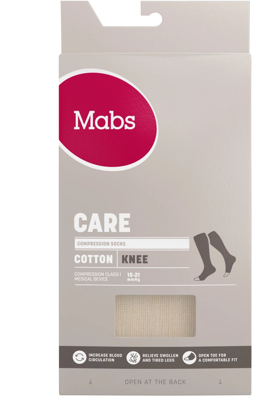 Mabs Care Knee Natur 1 par 1 Röd Mabs