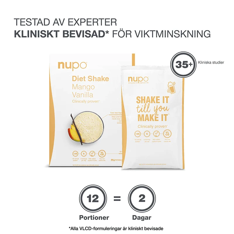 Nupo Diet Shake Mango Vanilla 12 portioner Nupo