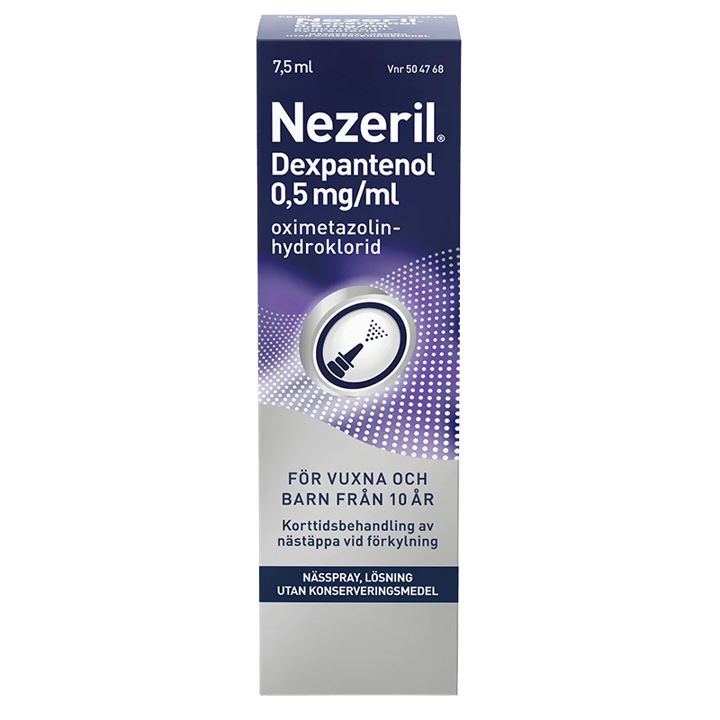 Nezeril Dexpantenol nässpray 0,5mg/ml 7,5 ml Nezeril