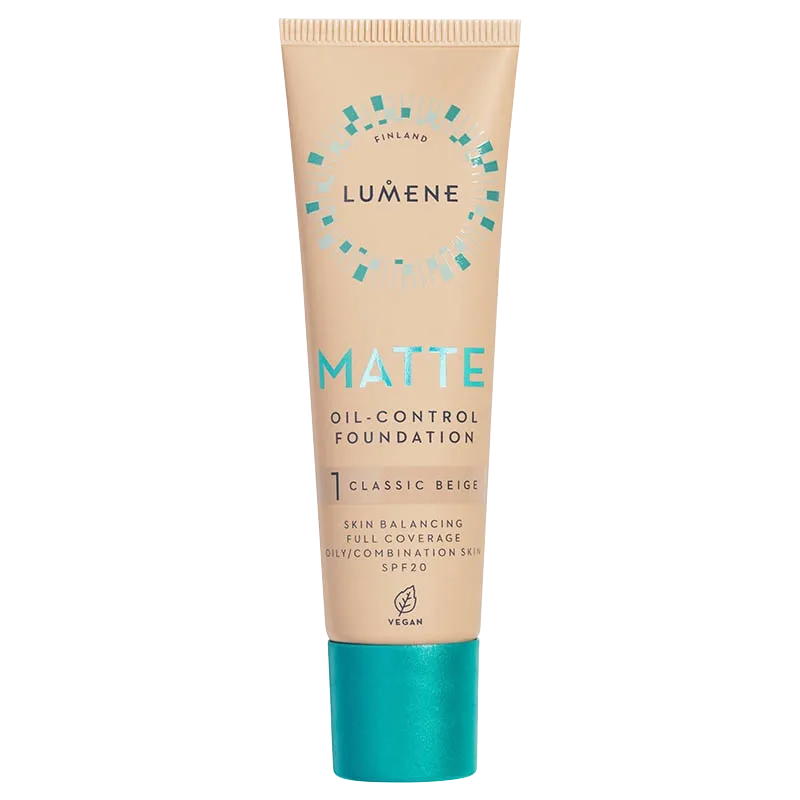 Lumene Matte Oil-Control Foundation SPF 20, 30 ml  1 Classic Beige Lumene