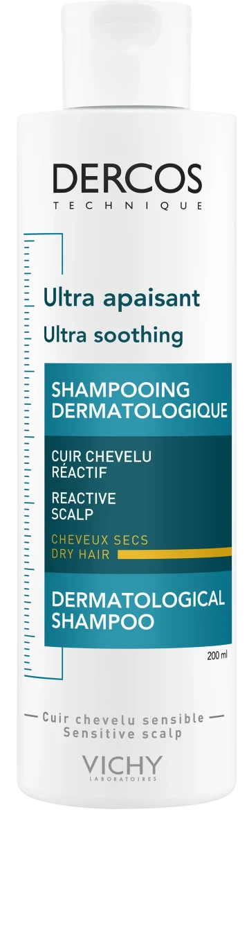 Vichy Dercos Ultra Soothing Shampoo torrt hår 200 ml Vichy