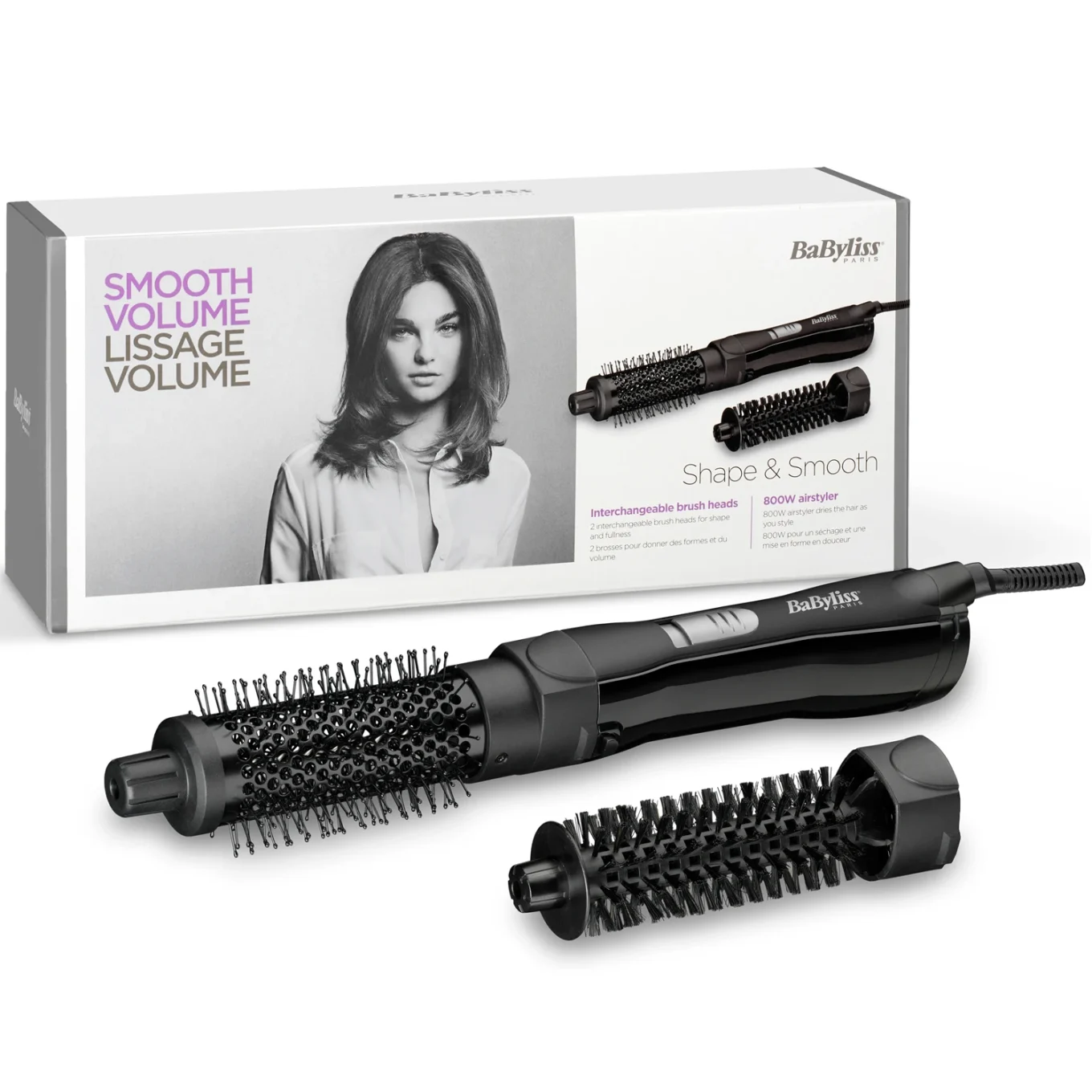 BaByliss Varmluftsborste Shape & Smooth 800 AS82E BaByliss