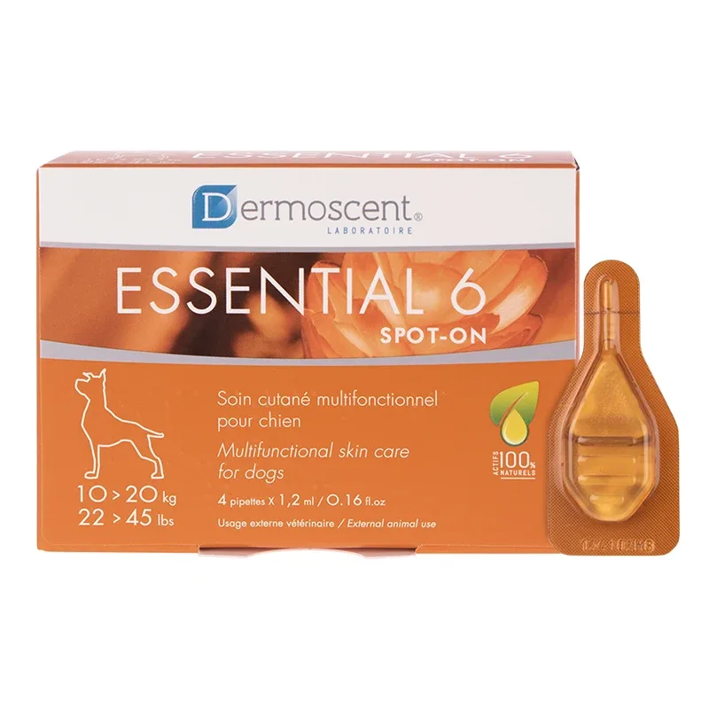 Dermoscent Essential 6® Spot-on för hundar 10-20 kg 4 x 1,2 ml Dermoscent
