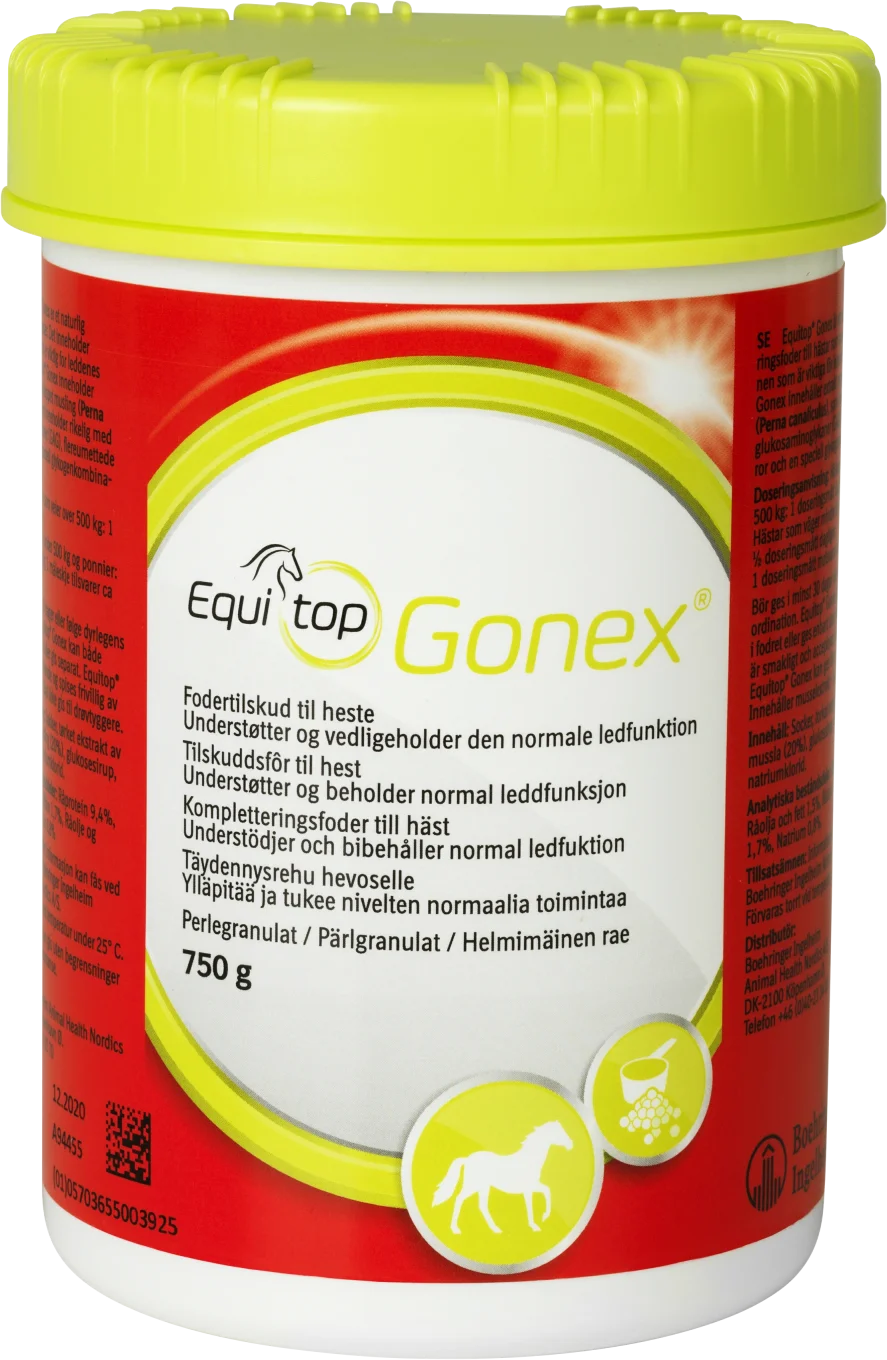 Equitop Gonex Fodertillskott till Häst 750 g Equitop