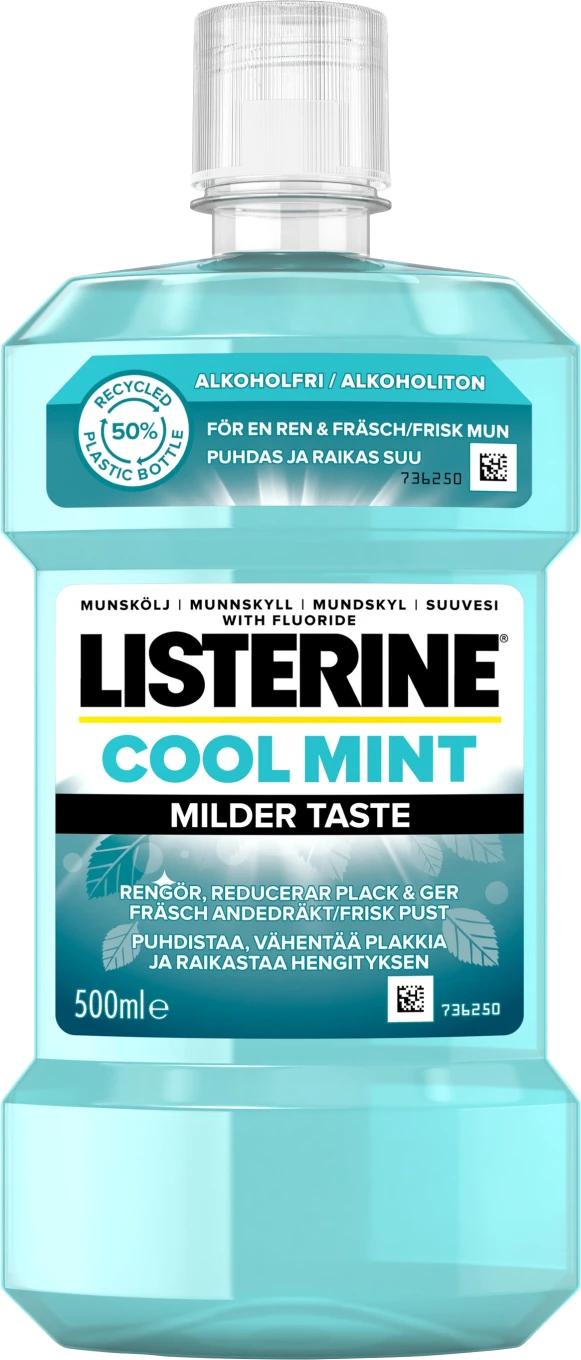Listerine Cool Mint Milder Taste Munskölj 500 ml Listerine
