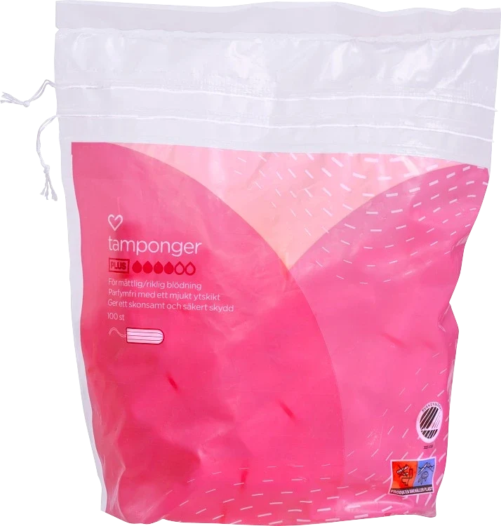 Hjärtats Tampong Plus 100 st Hjärtats