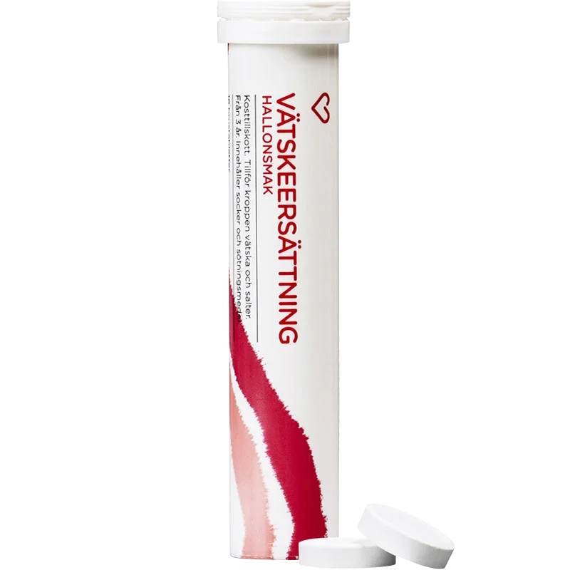 Hjärtats Vätskeersättning Hallon Brustablett 18 st Hjärtats