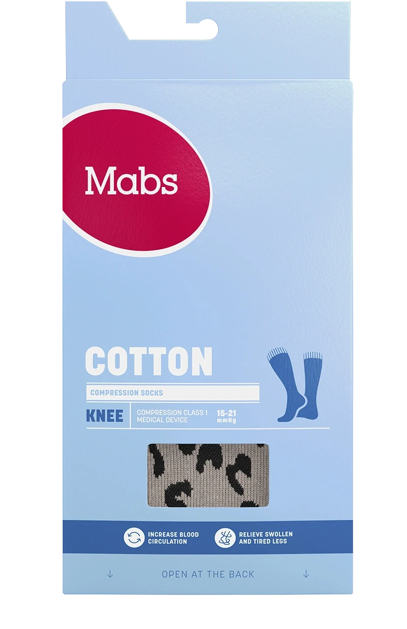 Mabs Cotton Knee Grey Leopard XXL Mabs