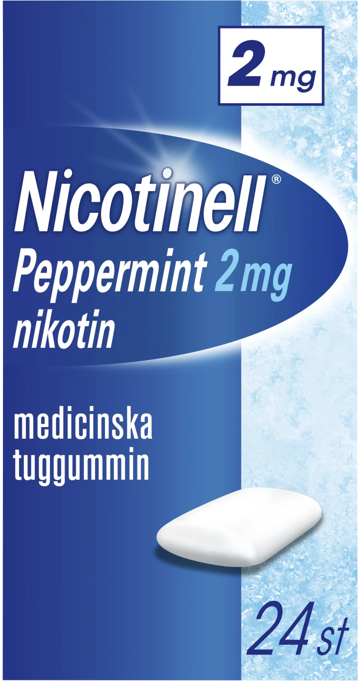 Nicotinell Peppermint Medicinskt tuggummi 2 mg 24 st Nicotinell