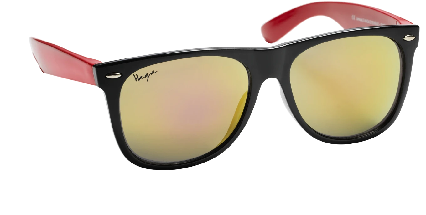 Haga Eyewear Barnsolglas Trixie Black/Red Mirror Lens 1par Haga Optik