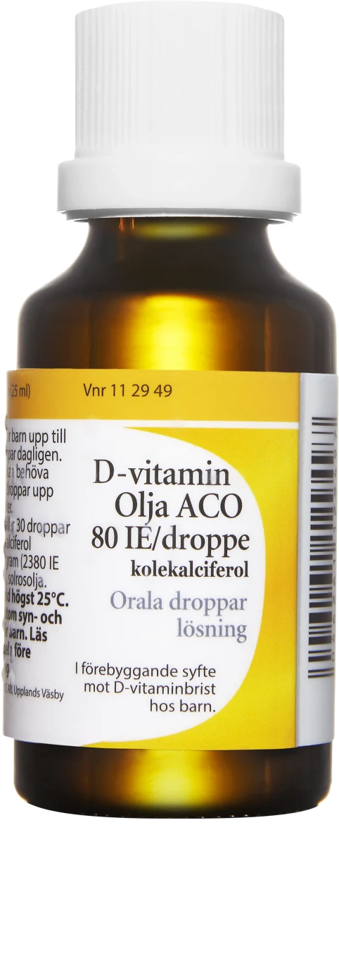 ACO D-vitamin olja orala droppar 80IE/droppe 25 ml ACO