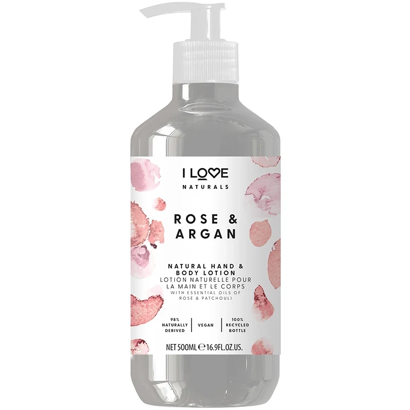 I LOVE Naturals Hand & Body Lotion Rose & Argan 500 ml I Love...