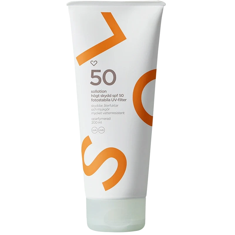 Hjärtats Sollotion Oparfymerad SPF 50, 200 ml Hjärtats
