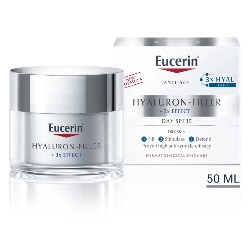 Eucerin Hyaluron-Filler + 3x Effect Day Care Dry Skin SPF 15, 50 ml Eucerin