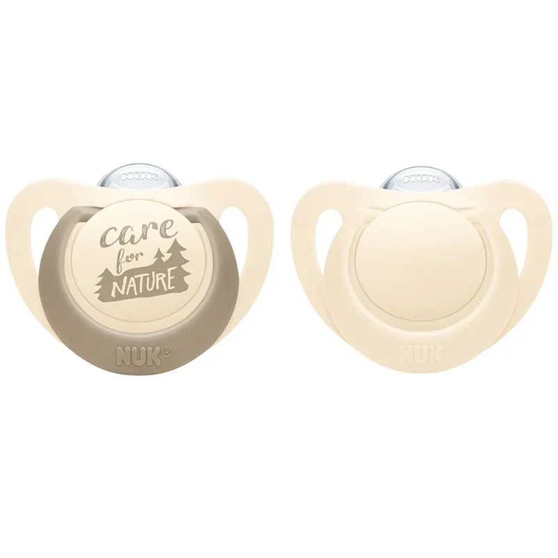 NUK for Nature Napp Silikon Creme 2-pack 0-6 mån Nuk