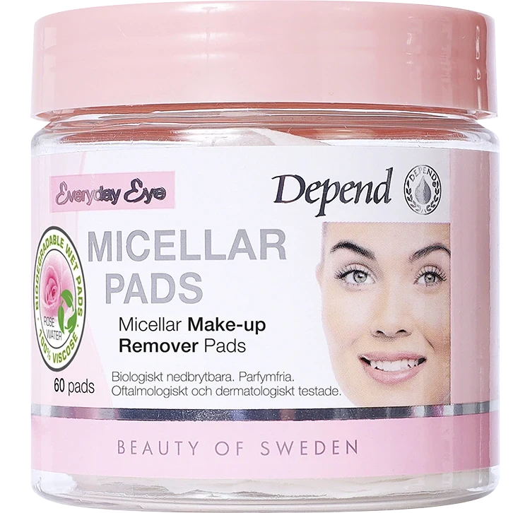 Depend Micellar Make-Up Remover Pads 60 st Depend