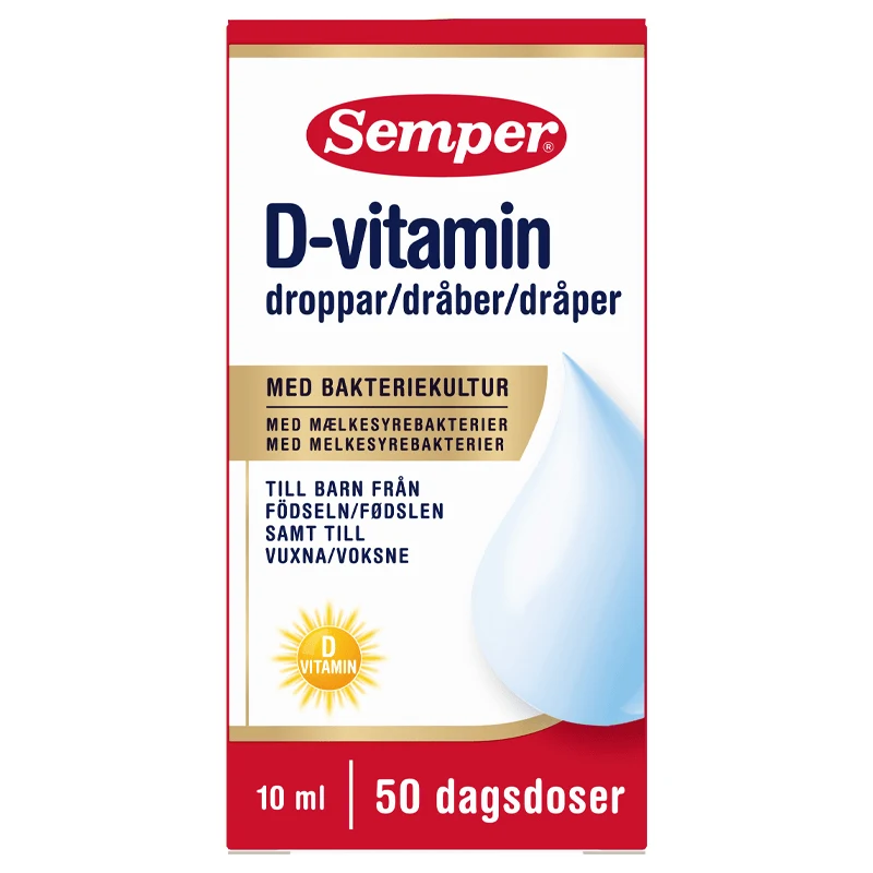 Semper magdroppar D-vitamin 10 ml 50 doser Semper