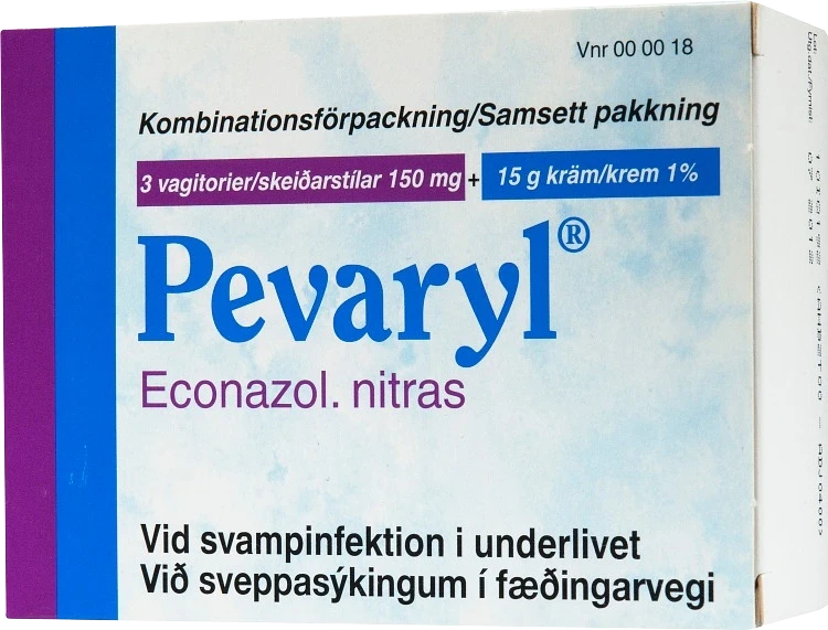 Pevaryl vagitorium och kräm 150 mg + 1% 1 st Pevaryl