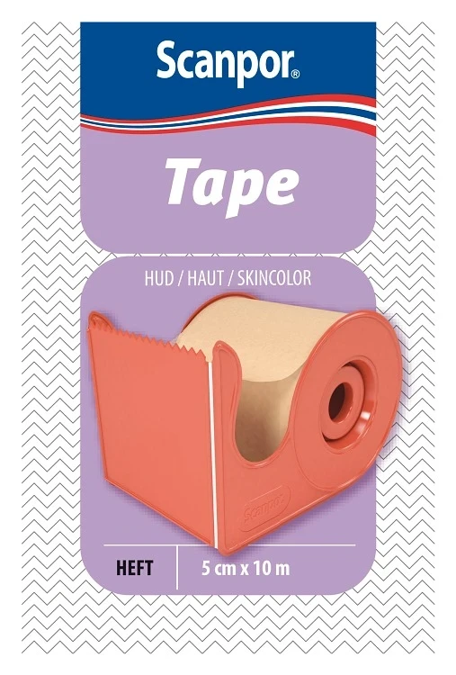 Scanpor Tape med hållare beige 5 cm x 10 m Scanpor