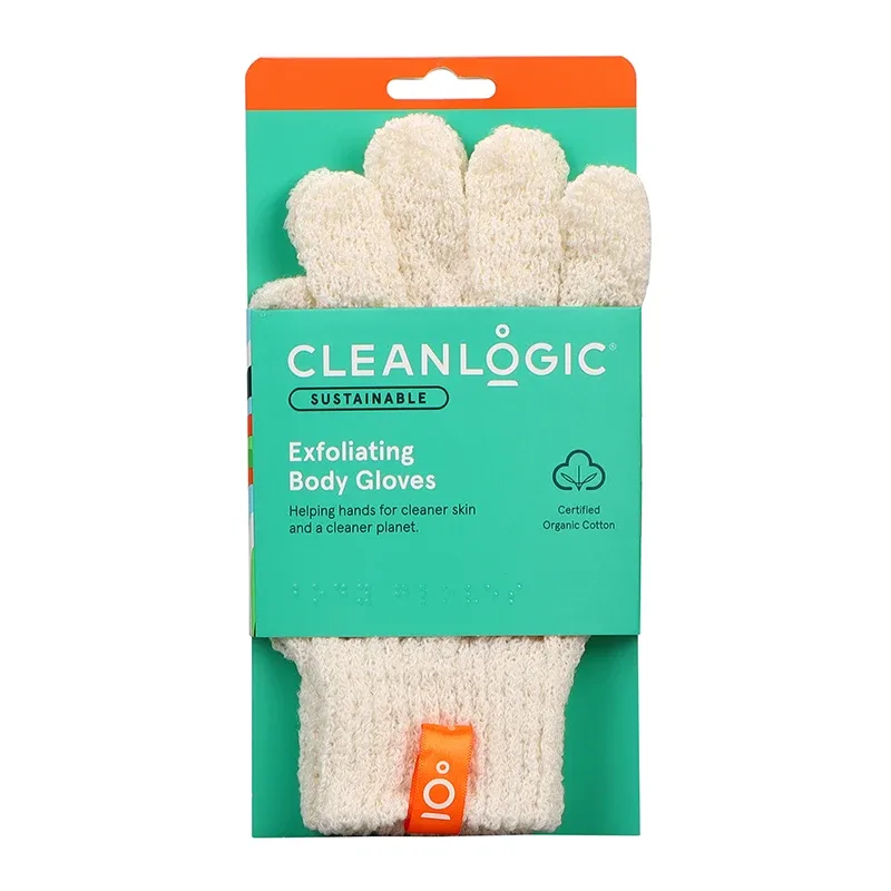 Clean Logic Sustainable Exfoliating Body Gloves 1 par Clean Logic