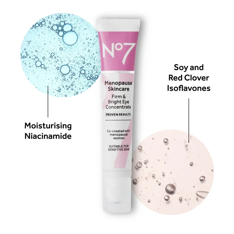 No7 Menopause Skincare Firm & Bright Eye Concentrate 15 ml No7