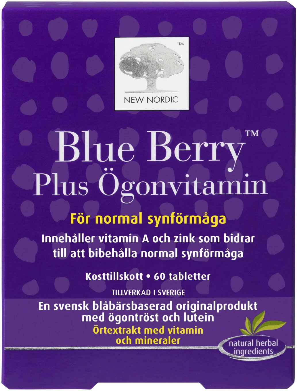 New Nordic Blue Berry Plus Ögonvitamin Tablett 60 st New Nordic
