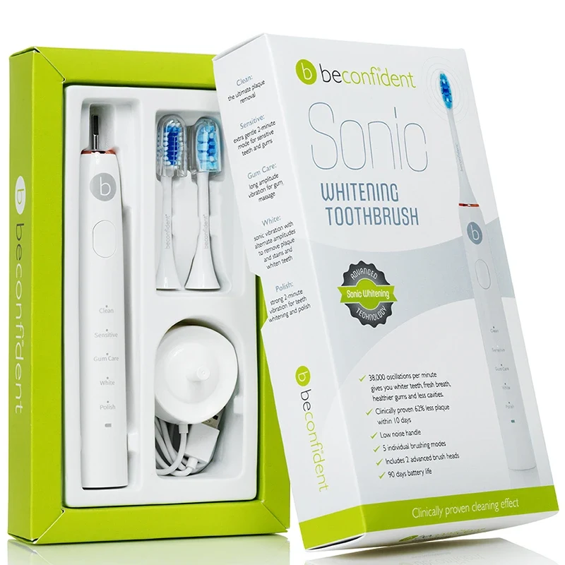 Beconfident Sonic Whitening Tandborste Vit/Roseguld 1 st Beconfident