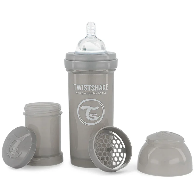 Twistshake Anti-Colic nappflaska 260 ml Pastell Grå Twistshake