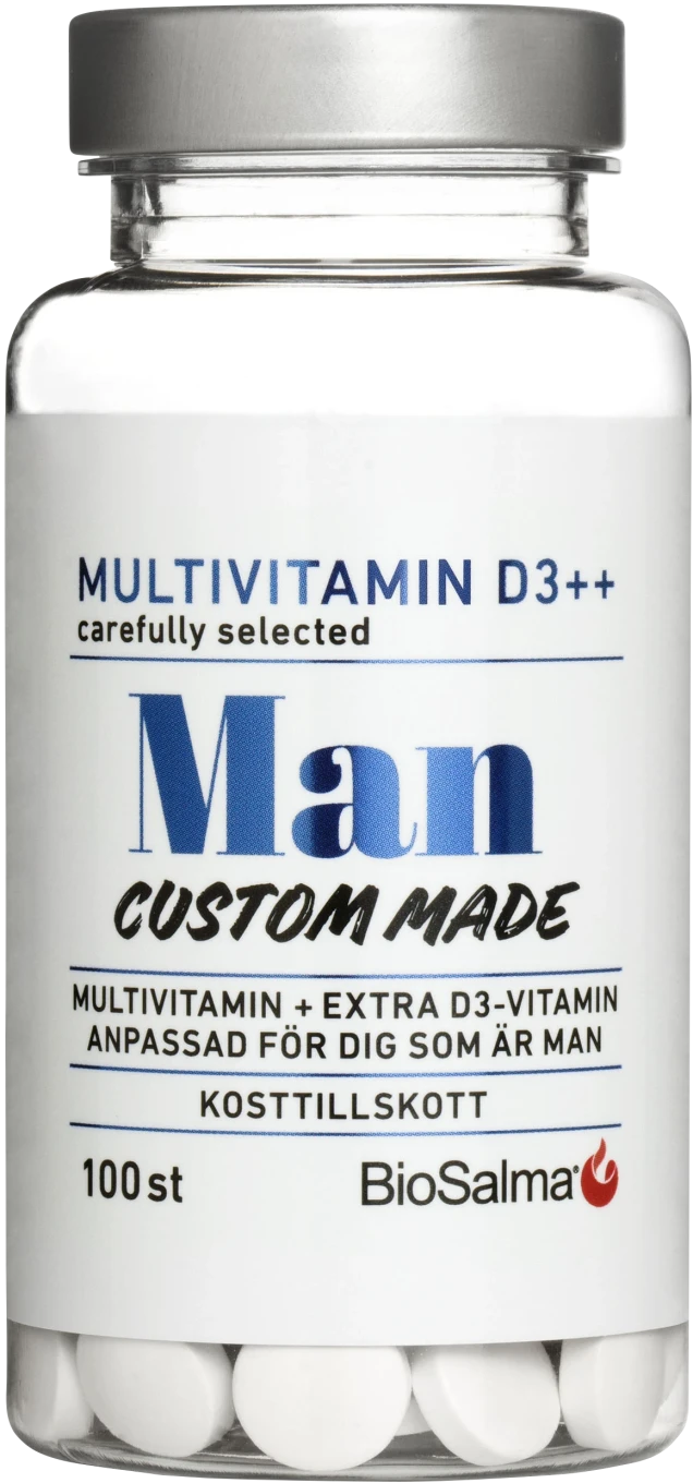BioSalma Multivitamin Man D-vitamin++ 100 tabletter BioSalma