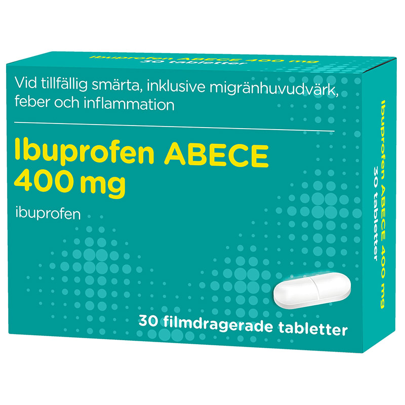 Ibuprofen ABECE Filmdragerad tablett 400 mg 30 st ABECE
