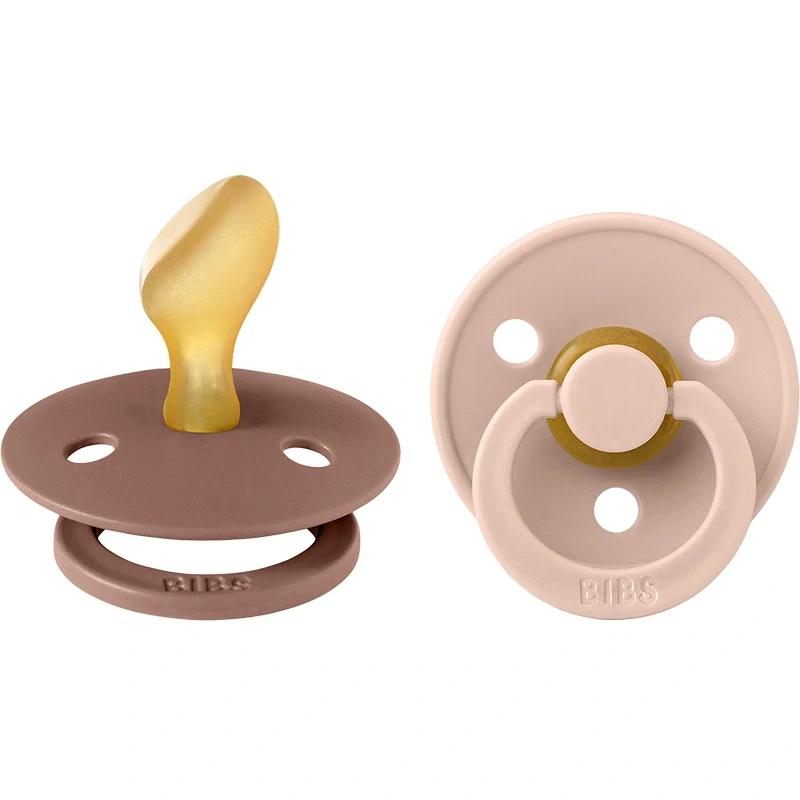 BIBS Colour Latex Anatomical Blush/Woodchuck 2-pack Size 2 Bibs