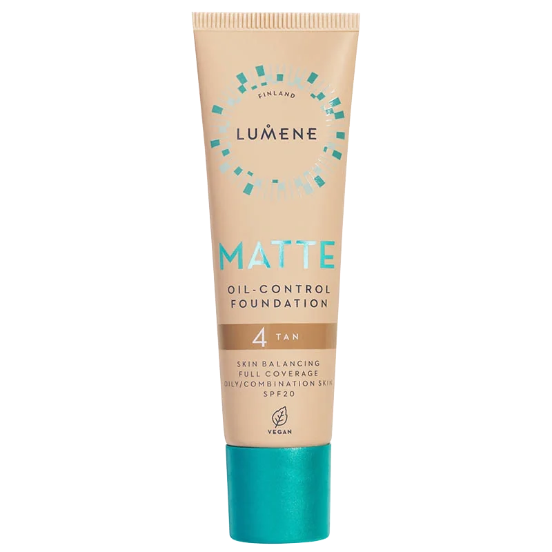 Lumene Matte Oil-Control Foundation SPF 20, 30 ml 4 Tan Lumene