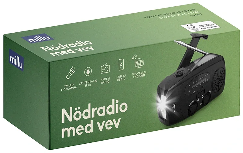 Millu Nödradio med vev Millu