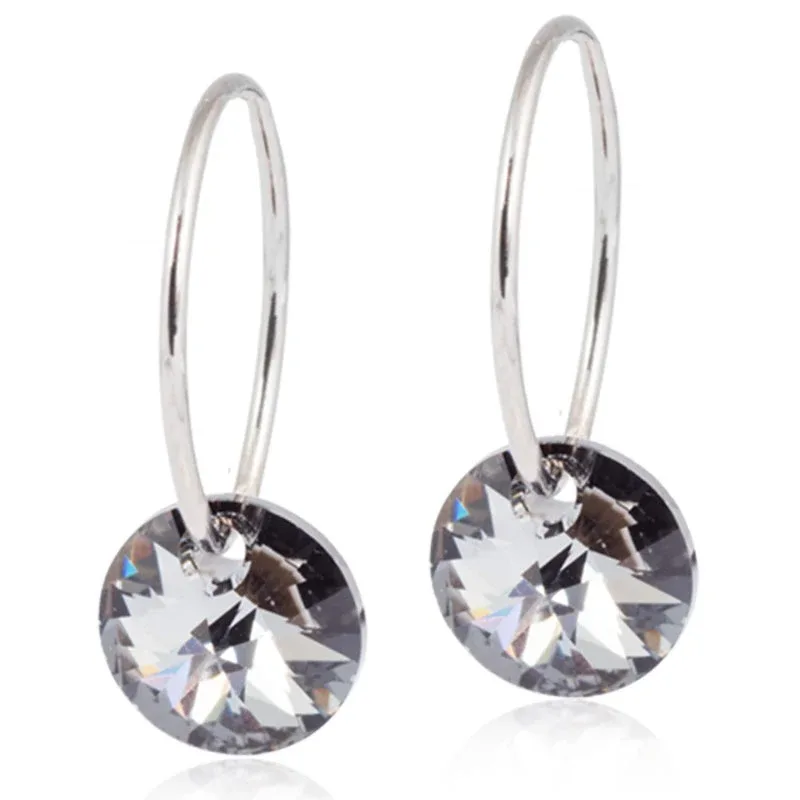 Blomdahl Örhängen Ring Round Black Diamond Blomdahl