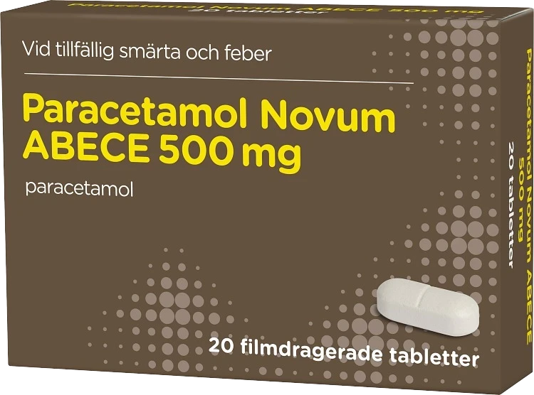Paracetamol Novum ABECE filmdragerad tablett 500 mg 20 st ABECE