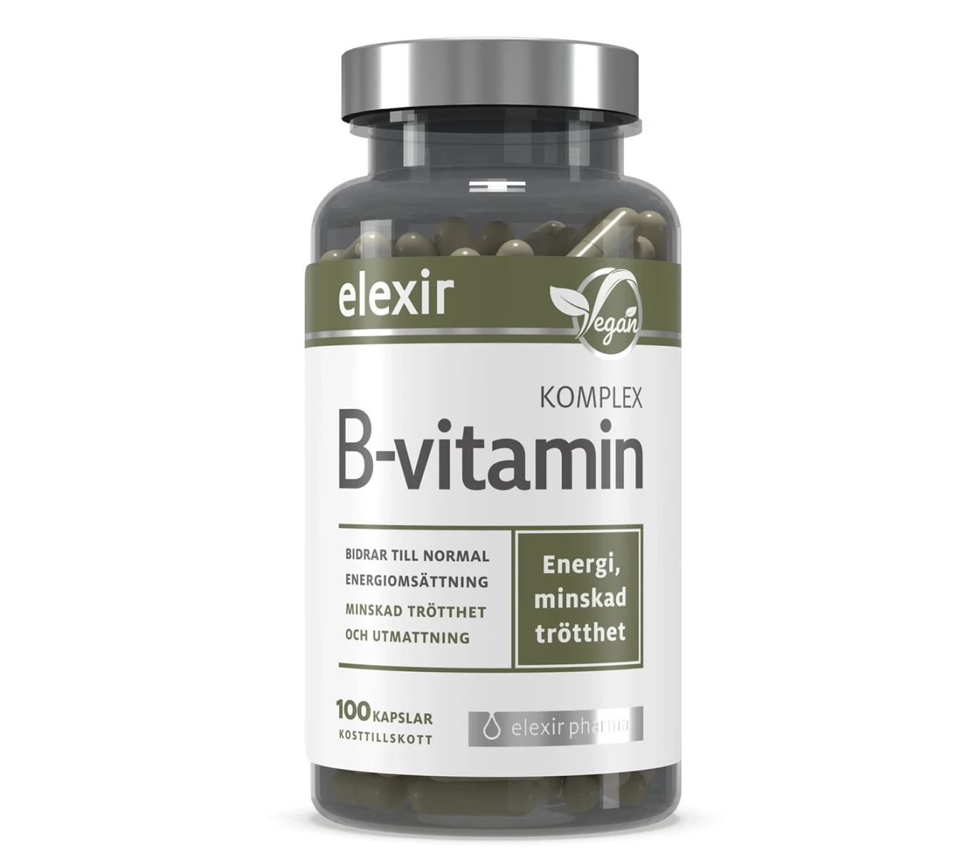 Elexir Pharma B-vitamin Komplex 100 kapslar Elexir Pharma