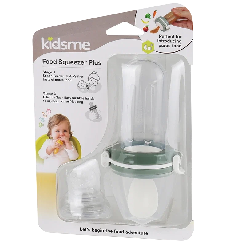 Kidsme Food Feeder med Sked Grey Kidsme