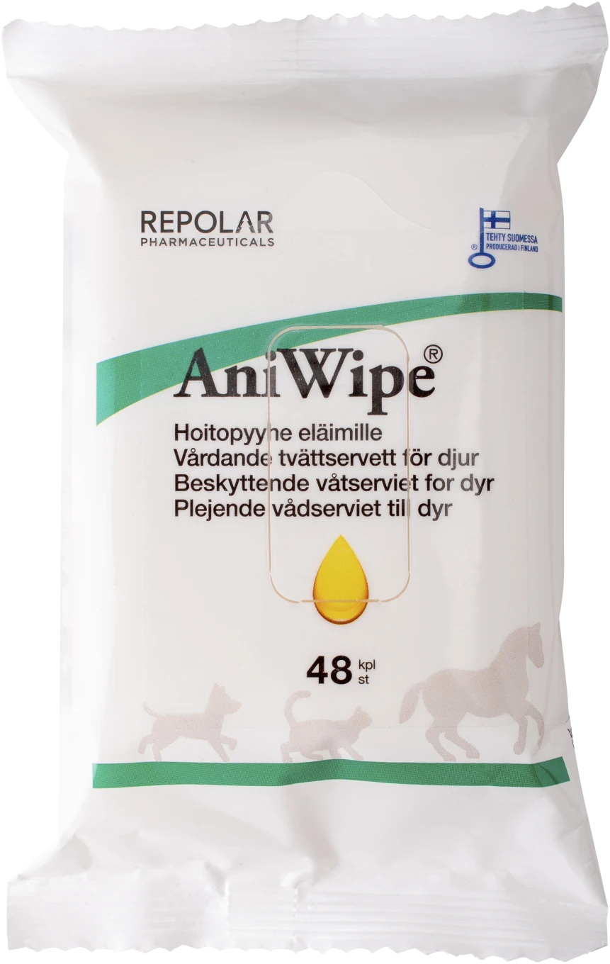 Repolar AniWipe Vårdande Tvättservett för Djur 48 st Repolar