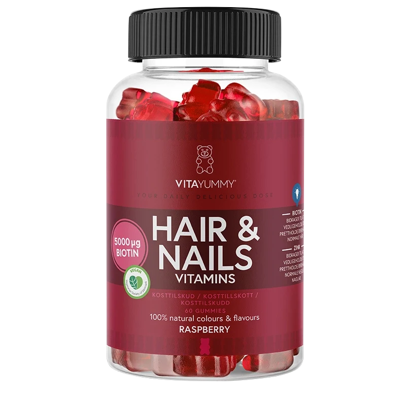 VitaYummy Hair & Nails Raspberry 60 st VitaYummy