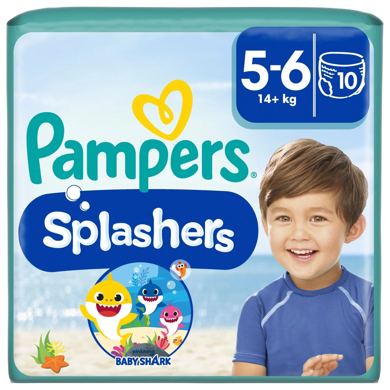 Pampers Splashers Engångsbadblöjor Stl 5 14kg+10 st Pampers