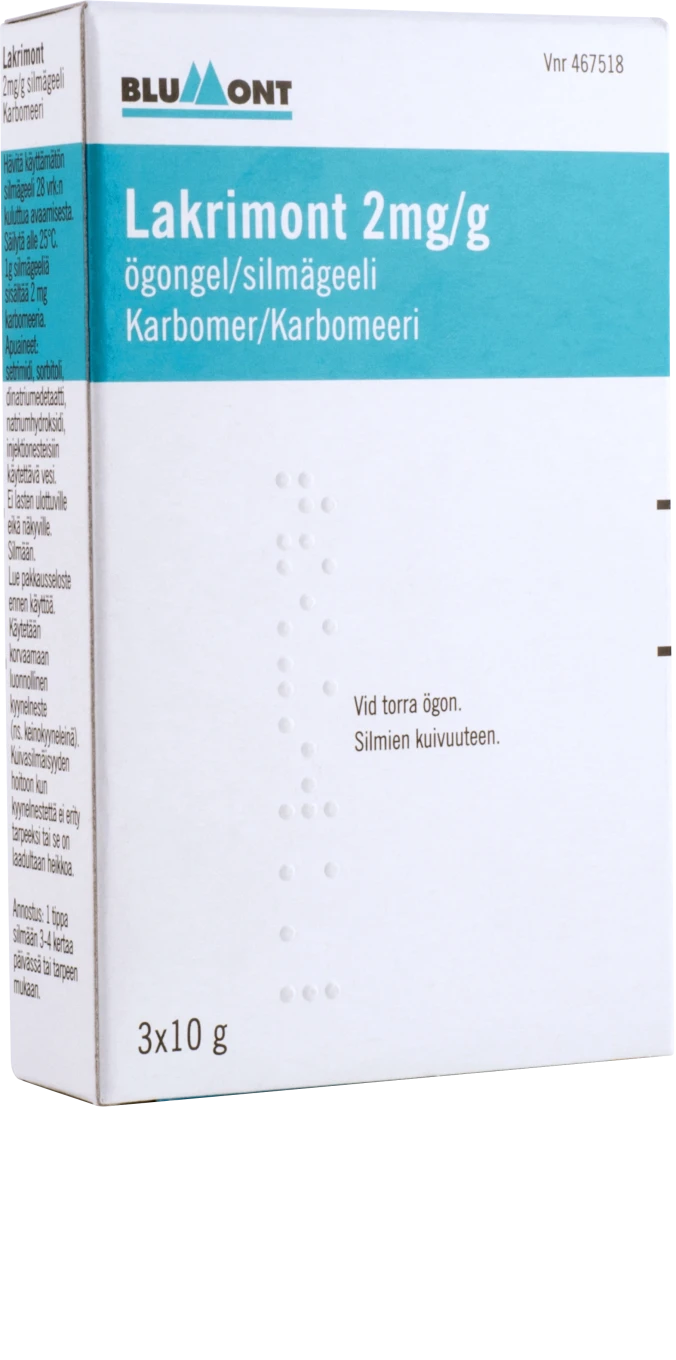 Lakrimont ögongel 2 mg/g 3 x 10 g Lakrimont